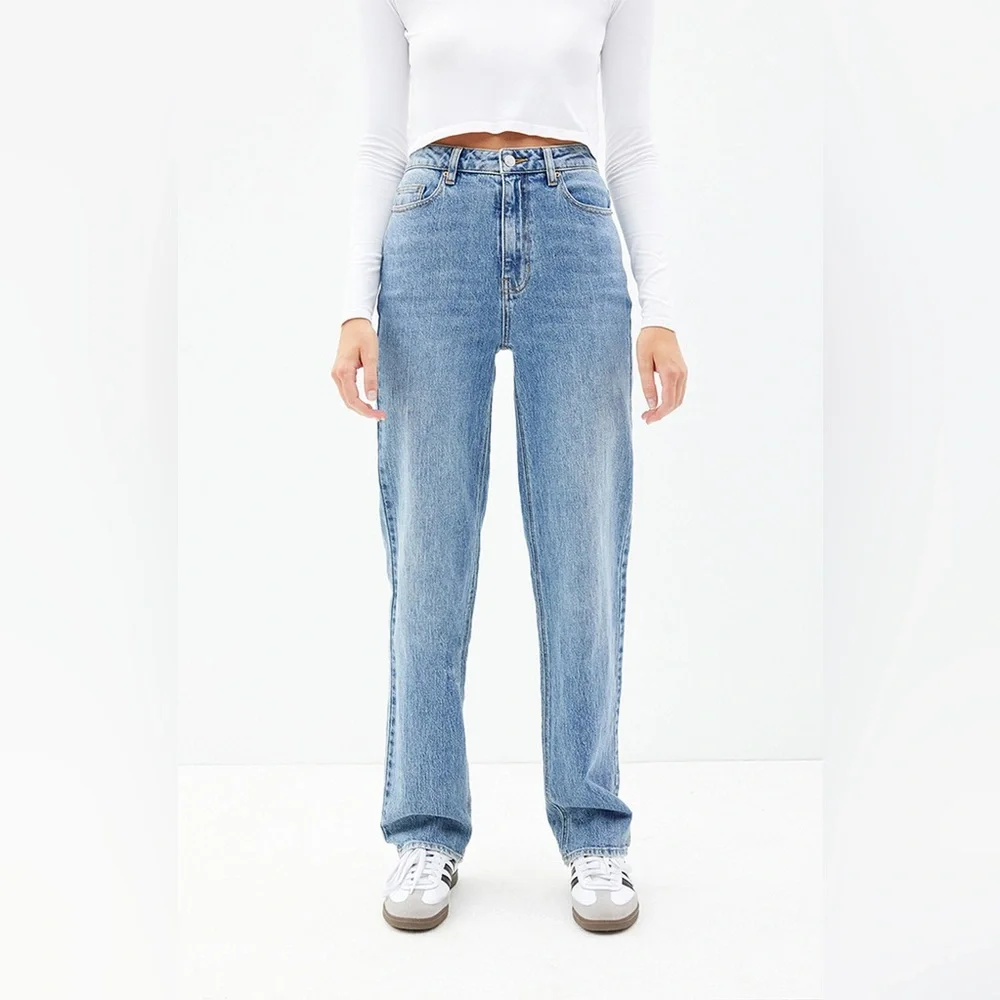 PacSun Stretch Dad Jeans casual straight leg school work everyday‎ essential 26 - Picture 4 of 13